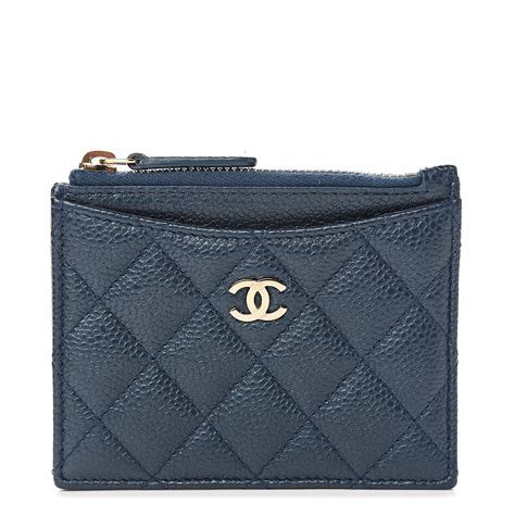 zip card holder chanel|Chanel zipped key holder.